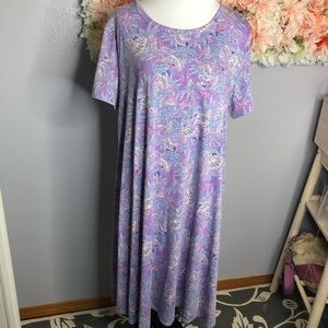 Purple paisley Lularoe Carly dress size xl
